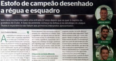 Neste dia… em 2017 – Apresentação do Voleibol. Estofo de campeão desenhado a régua e esquadro