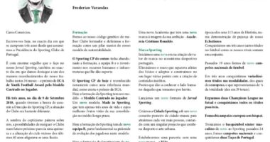 Três Anos Depois, Um Velho Sporting